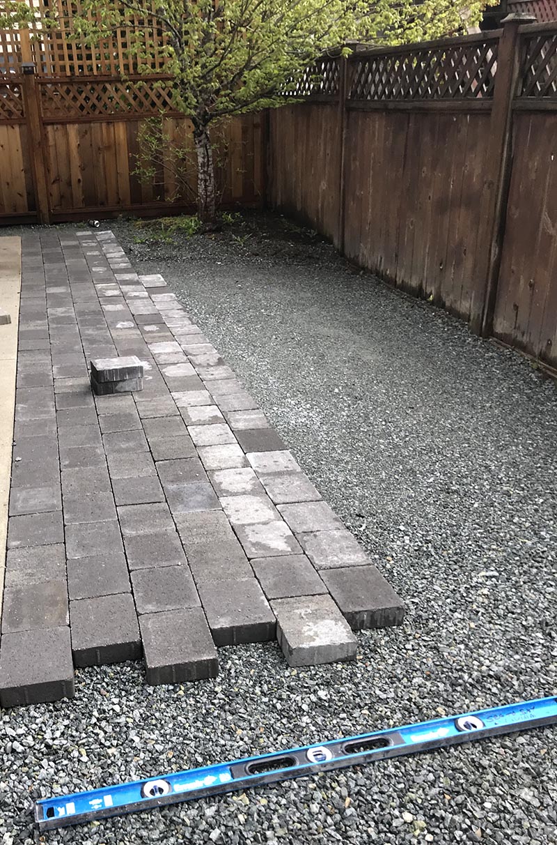 brick patio installation
